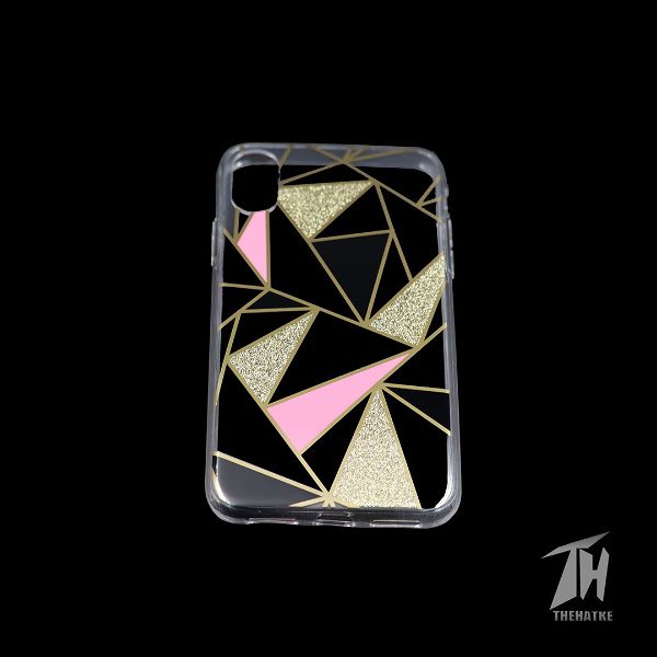 Golden Stripes Transparent Silicon Case For Apple Iphone XR