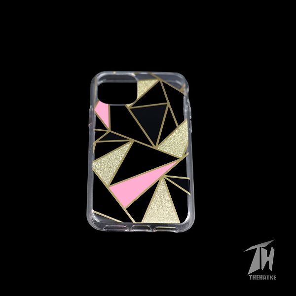 Golden Stripes transparent silicon case for Apple iphone 11 pro
