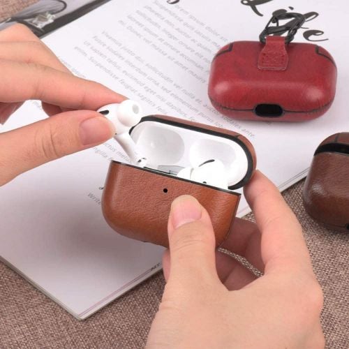 Brown Leather Case For Apple Airpods 3 - The Hatke