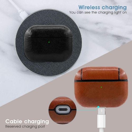 Brown Leather Case For Apple Airpods 3 - The Hatke