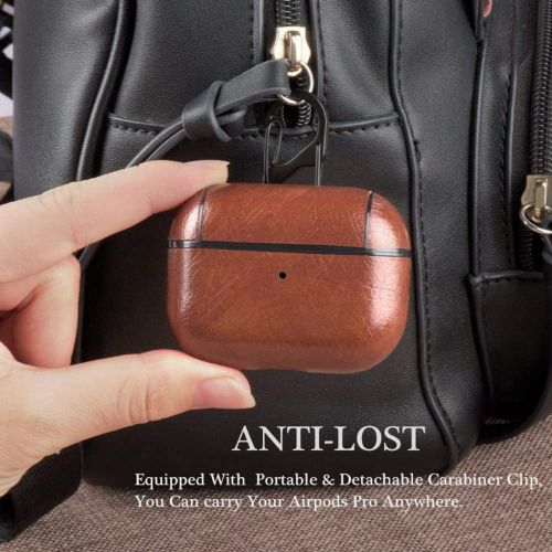 Brown Leather Case For Apple Airpods Pro - The Hatke