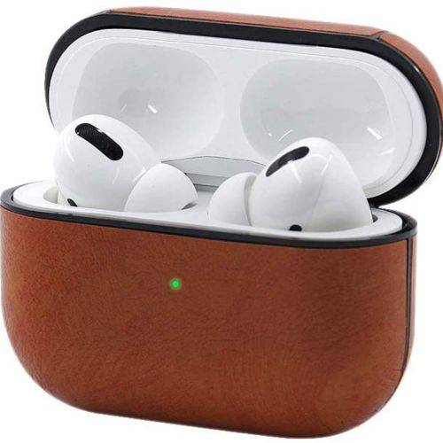 Brown Leather Case For Apple Airpods Pro - The Hatke