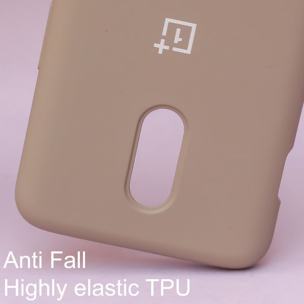 Brown Original Silicone case for Oneplus 7 - The Hatke