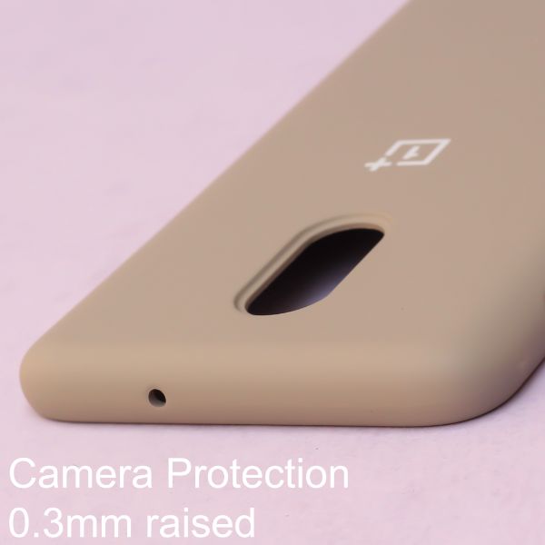 Brown Original Silicone case for Oneplus 7 - The Hatke