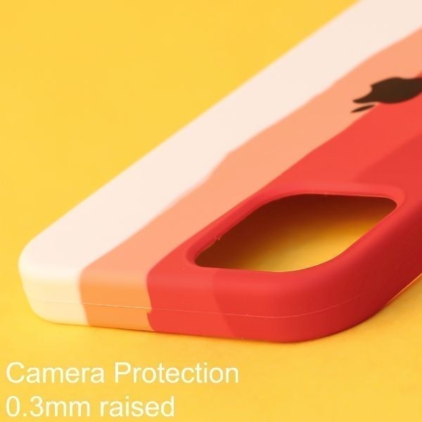 Claret Rainbow Silicone Case for Apple iphone 12 Pro Max - The Hatke