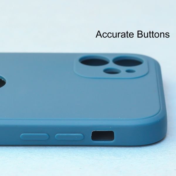 Cosmic Blue Logo Cut Candy Silicone Case for Apple Iphone 12 - The Hatke