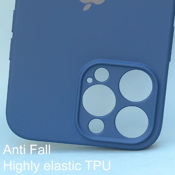Dark Blue Camera Original Silicone case for Apple iphone 14 Pro - The Hatke