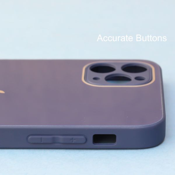 Dark Blue camera Safe mirror case for Apple Iphone 12 Pro - The Hatke