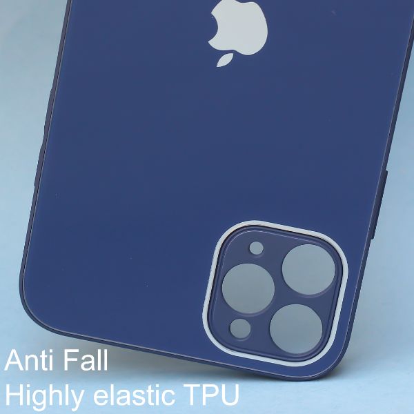Dark Blue camera Safe mirror case for Apple Iphone 12 Pro - The Hatke