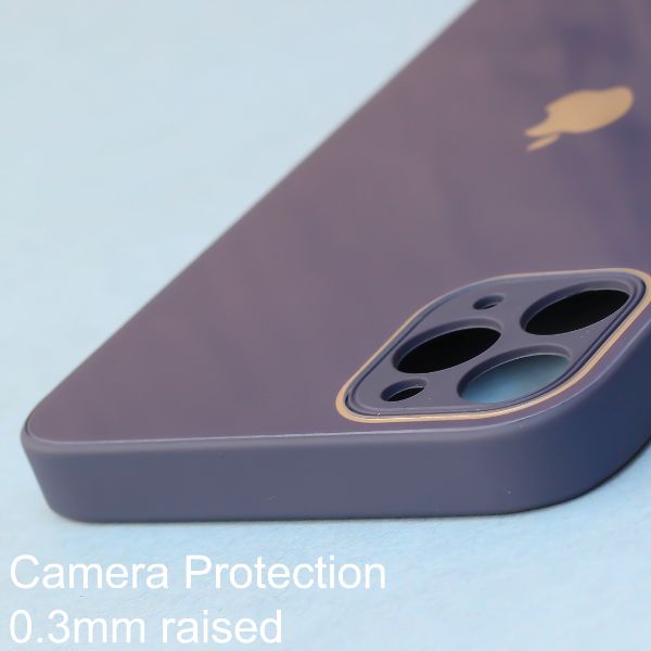 Dark Blue camera Safe mirror case for Apple Iphone 12 Pro - The Hatke