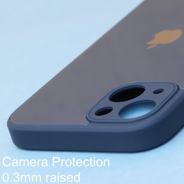 Dark Blue camera Safe mirror case for Apple Iphone 14 Plus - The Hatke
