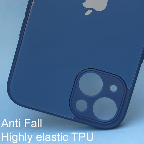 Dark Blue camera Safe mirror case for Apple Iphone 14 Plus - The Hatke