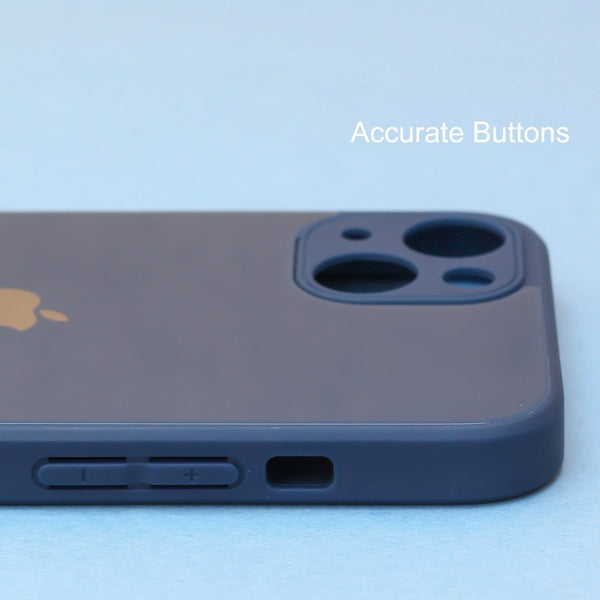 Dark Blue camera Safe mirror case for Apple Iphone 14 Plus - The Hatke