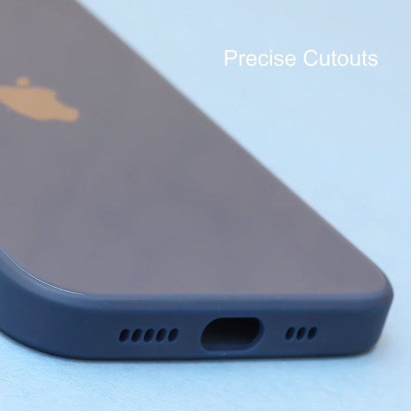 Dark Blue camera Safe mirror case for Apple Iphone 14 Plus - The Hatke