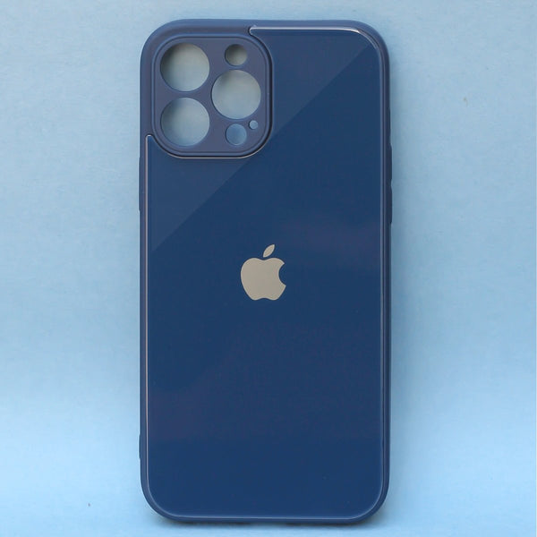 Dark Blue camera Safe mirror case for Apple Iphone 14 Pro - The Hatke