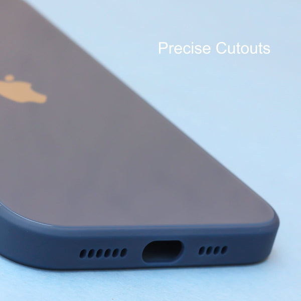 Dark Blue camera Safe mirror case for Apple Iphone 14 Pro - The Hatke