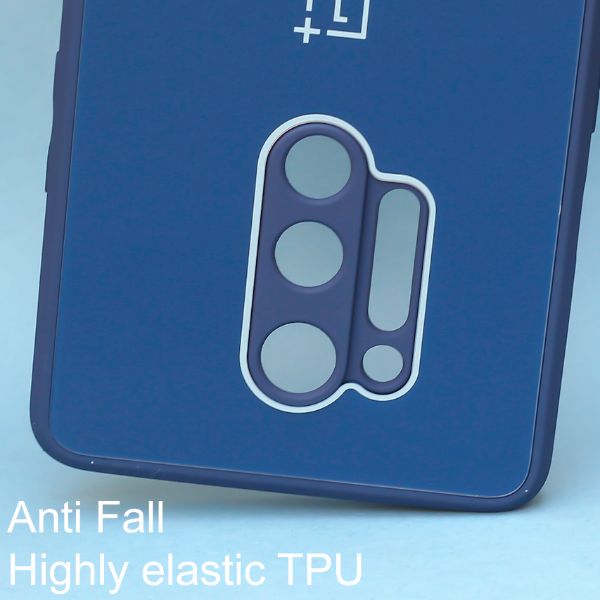 Dark Blue camera Safe mirror case for Oneplus 8 Pro - The Hatke