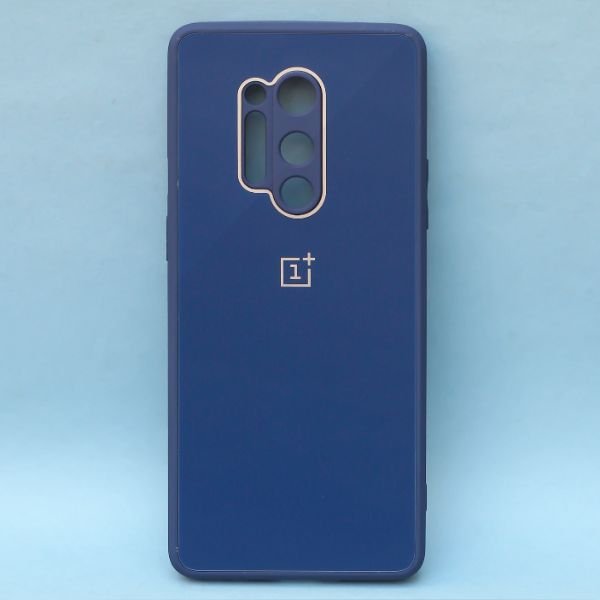 Dark Blue camera Safe mirror case for Oneplus 8 Pro - The Hatke