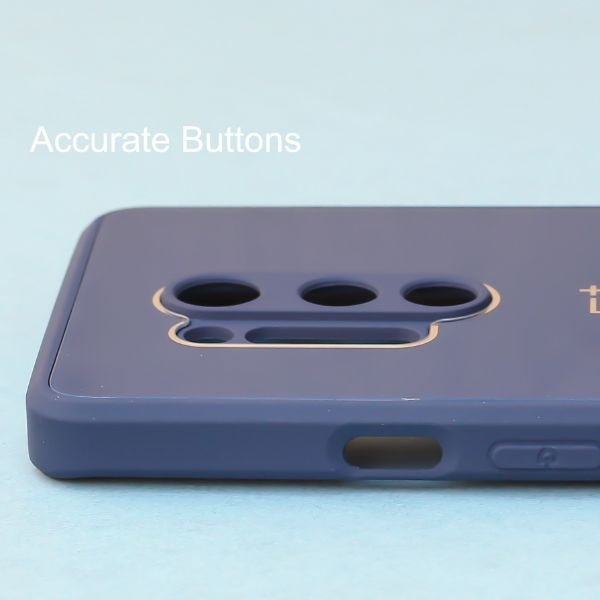 Dark Blue camera Safe mirror case for Oneplus 8 Pro - The Hatke