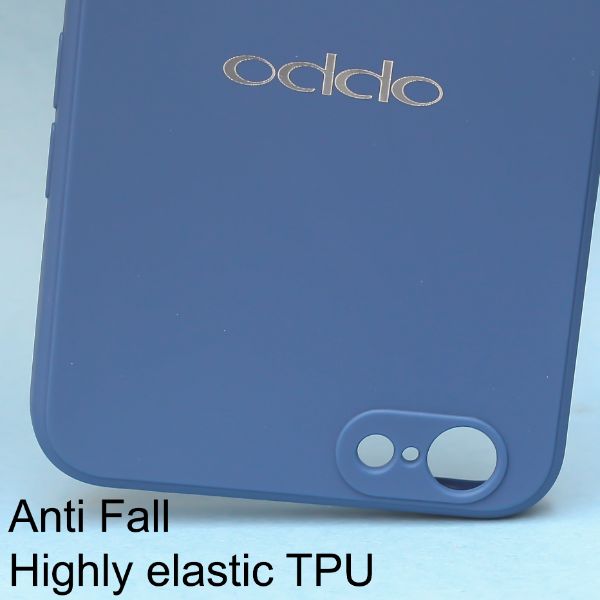 Dark Blue Candy Silicone Case for Oppo A71 - The Hatke