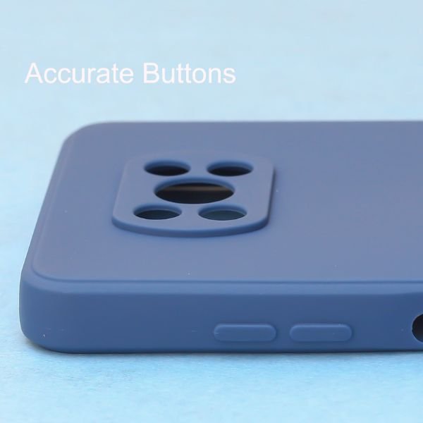 Dark Blue Candy Silicone case for Poco X3 - The Hatke