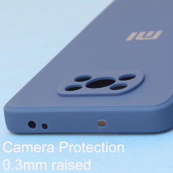 Dark Blue Candy Silicone case for Poco X3 - The Hatke