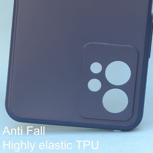 Dark Blue Candy Silicone Case for Vivo T1 5G - The Hatke