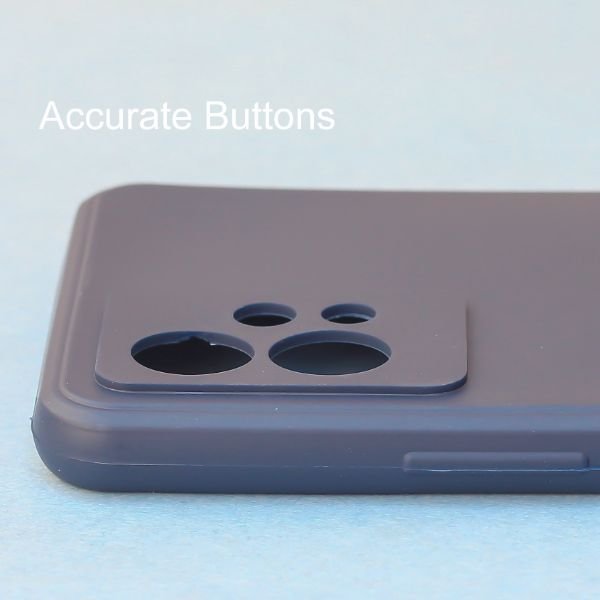 Dark Blue Candy Silicone Case for Vivo T1 5G - The Hatke