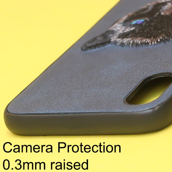 Dark Blue Leather Black Panther Ornamented for Apple Iphone X/XS - The Hatke
