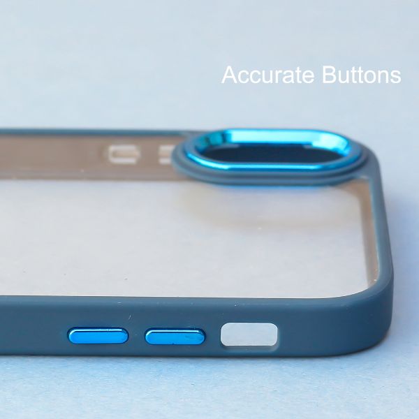 Dark Blue Metal Protection Transparent Case for Apple iphone X/Xs - The Hatke