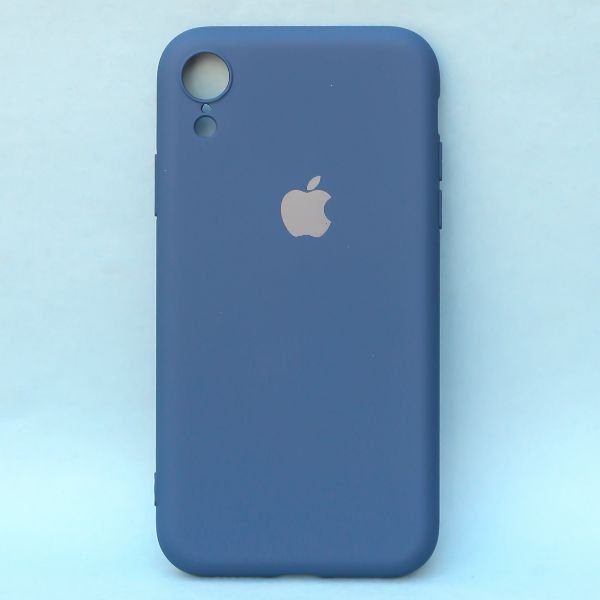 Dark Blue Original Camera Silicone case for Apple iphone XR - The Hatke