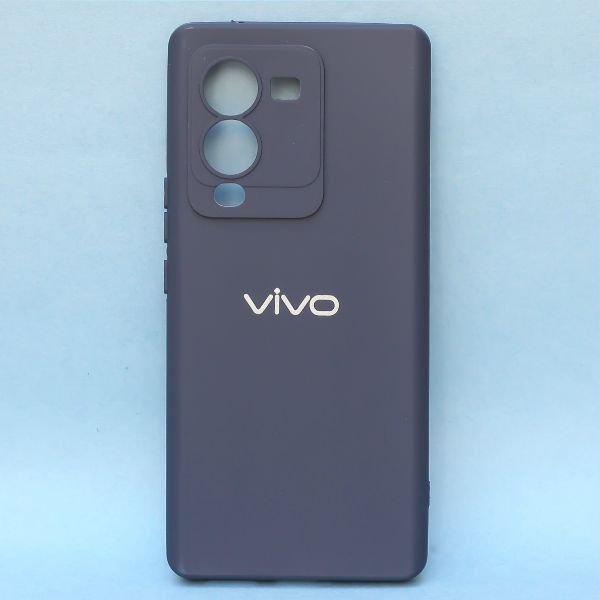 Dark Blue Spazy Silicone Case for Vivo V25 Pro - The Hatke