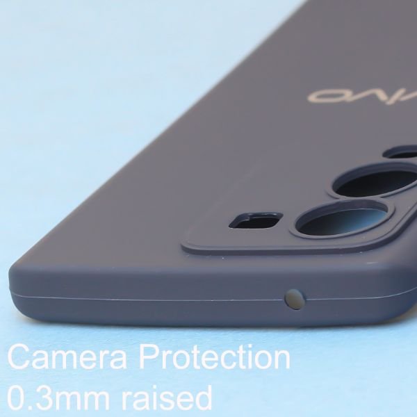 Dark Blue Spazy Silicone Case for Vivo V25 Pro - The Hatke