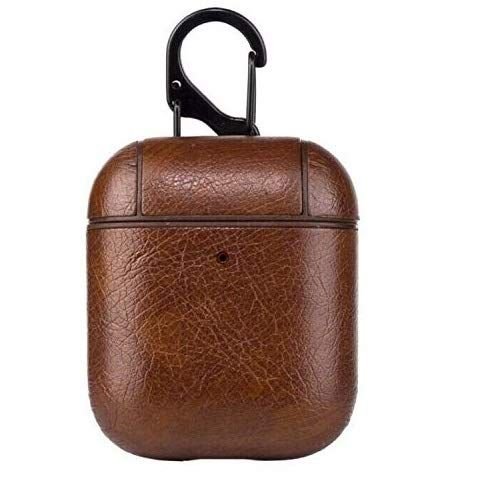 Dark Brown Leather Case For Apple Airpods 1/2 - The Hatke