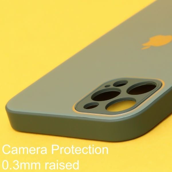 Dark green camera Safe mirror case for Apple Iphone 13 Pro Max - The Hatke