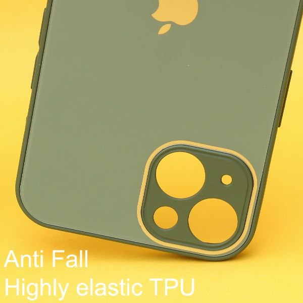 Dark green camera Safe mirror case for Apple Iphone 14 Plus - The Hatke