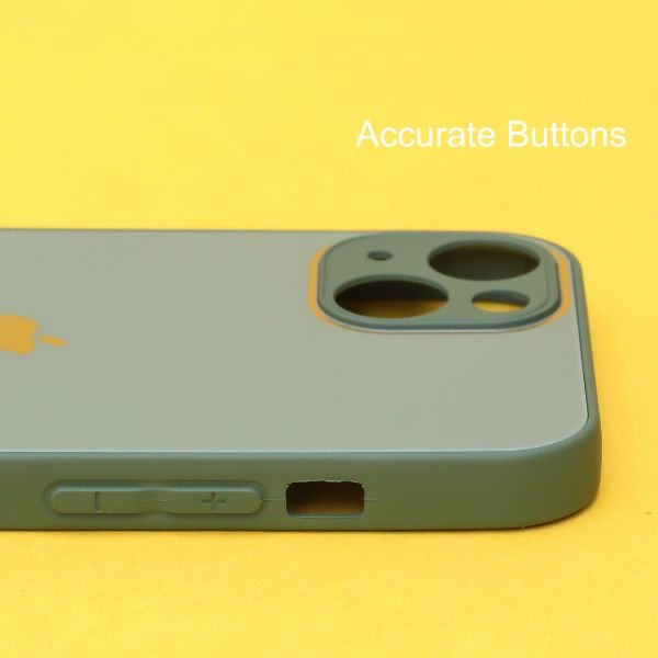 Dark green camera Safe mirror case for Apple Iphone 14 Plus - The Hatke
