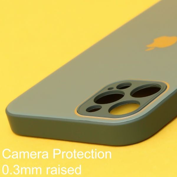 Dark green camera Safe mirror case for Apple Iphone 14 Pro Max - The Hatke