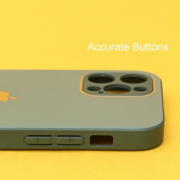 Dark green camera Safe mirror case for Apple Iphone 14 Pro Max - The Hatke