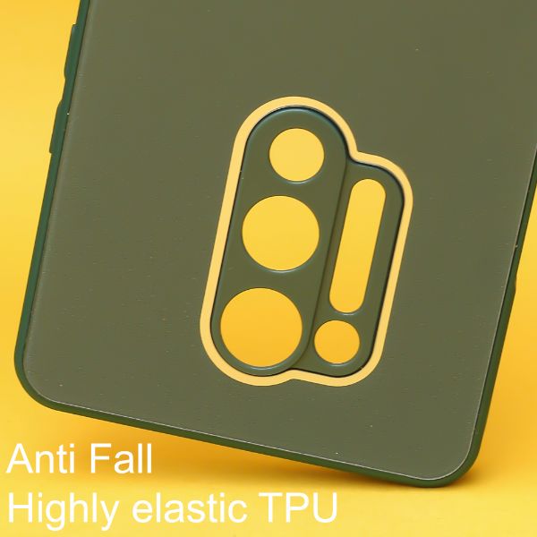 Dark green camera Safe mirror case for Oneplus 8 Pro - The Hatke