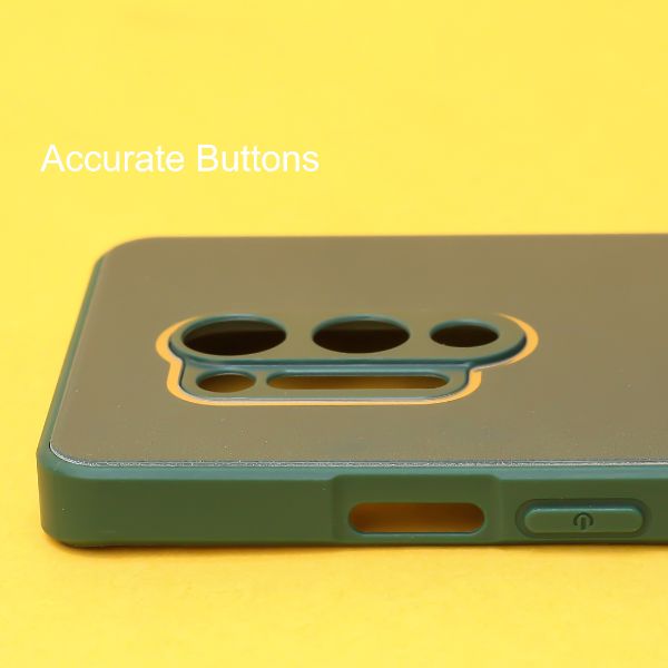 Dark green camera Safe mirror case for Oneplus 8 Pro - The Hatke