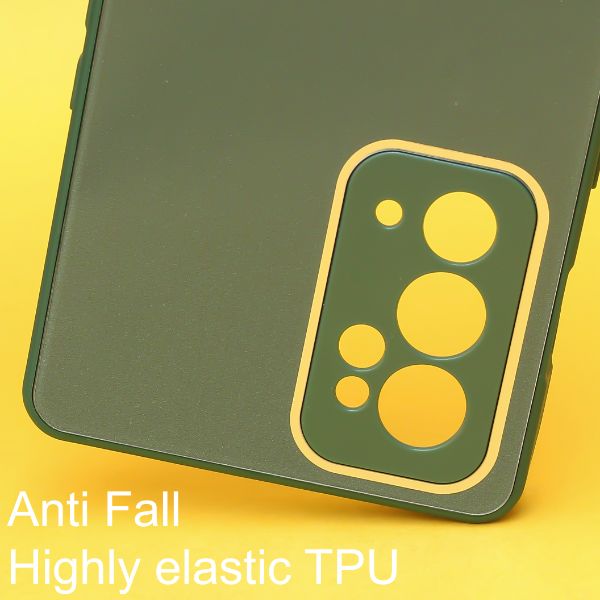 Dark green camera Safe mirror case for Oneplus 9RT - The Hatke