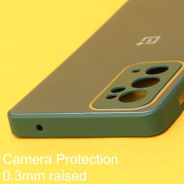 Dark green camera Safe mirror case for Oneplus 9RT - The Hatke