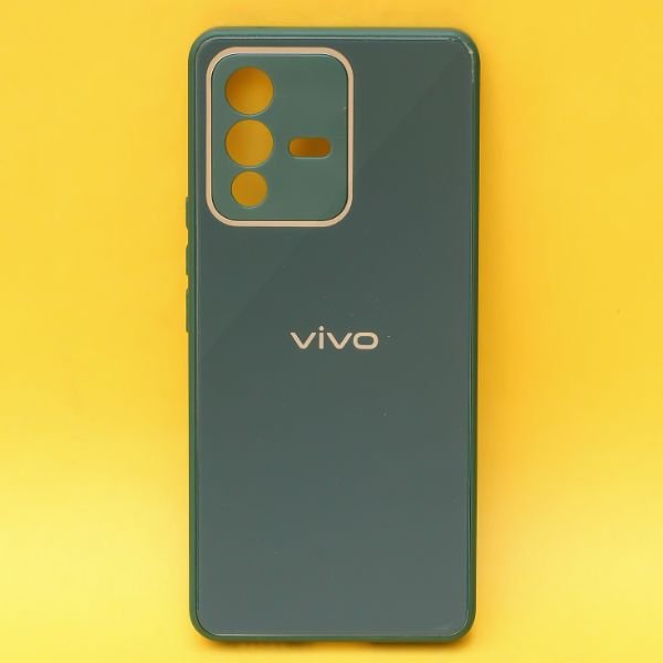 Dark green camera Safe mirror case for Vivo V23 pro - The Hatke