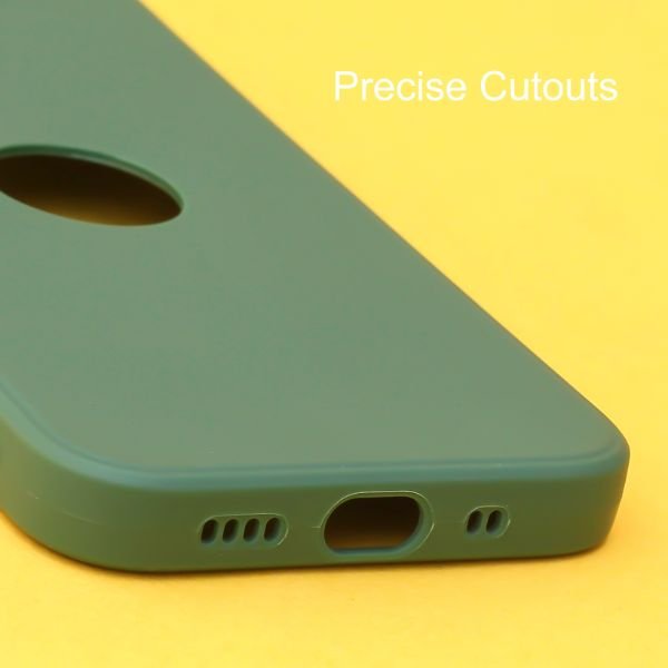 Dark Green Candy Logo Cut Silicone Case for Apple Iphone 12 - The Hatke