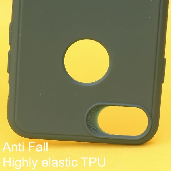 Dark Green Candy Logo Cut Silicone Case for Apple Iphone 7 - The Hatke