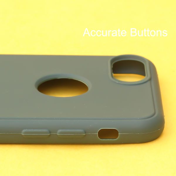 Dark Green Candy Logo Cut Silicone Case for Apple Iphone 7 - The Hatke