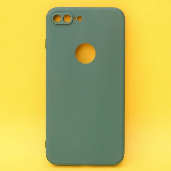 Dark Green Candy Logo Cut Silicone Case for Apple Iphone 7 Plus - The Hatke