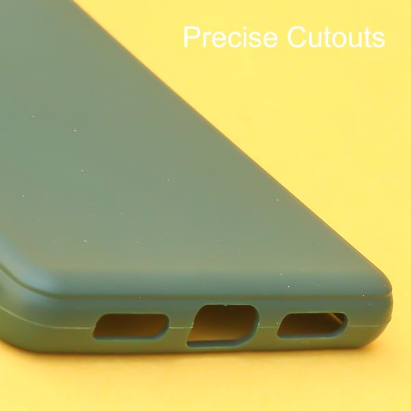 Dark Green Candy Logo Cut Silicone Case for Google Pixel 7 - The Hatke