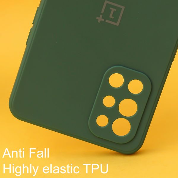 Dark Green Candy Silicone Case for Oneplus 9R - The Hatke